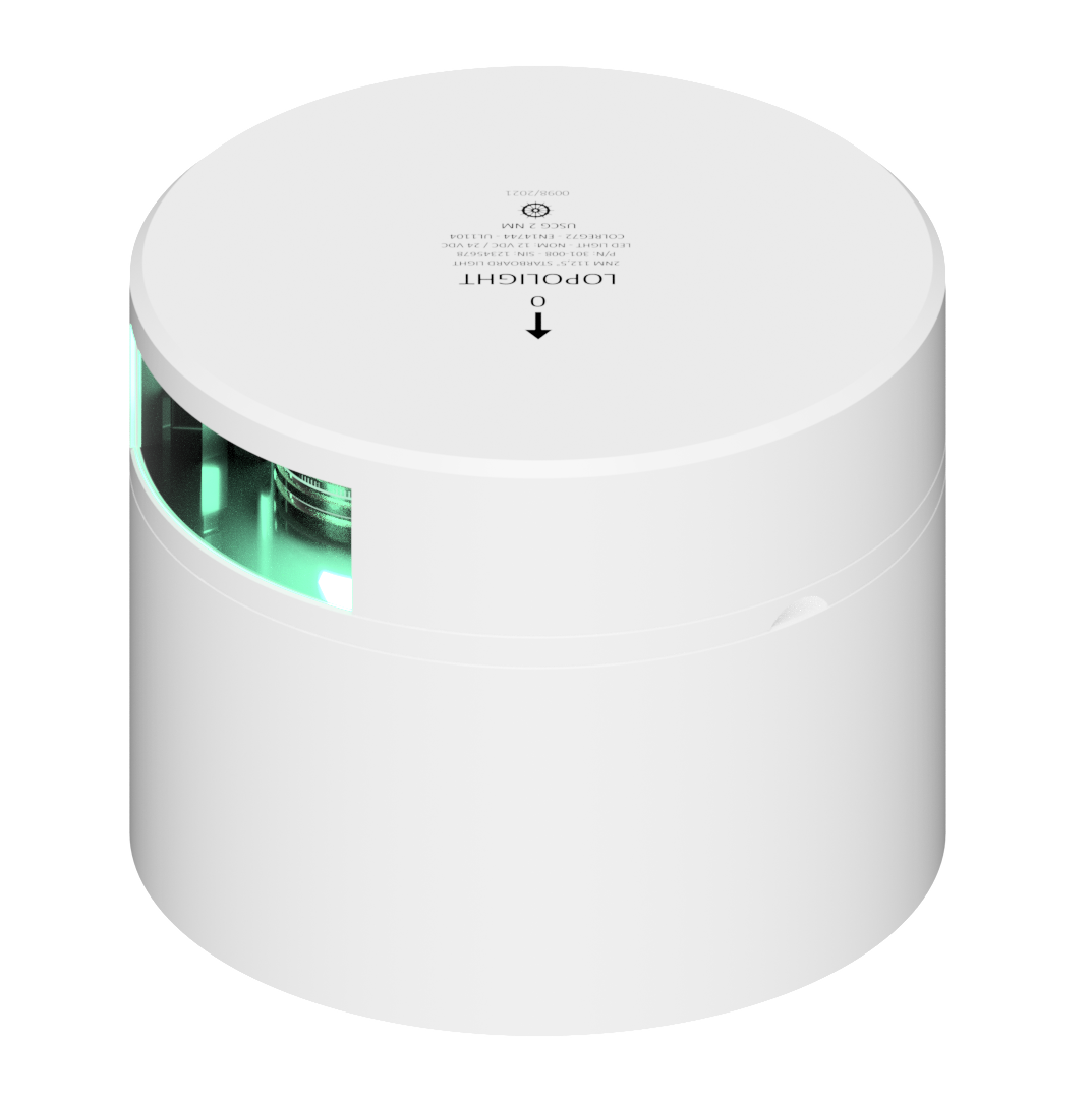 3nm 112,5° Green, Starboard, white ceramic coated 3nm 112,5° Green, Starboard, white ceramic coated